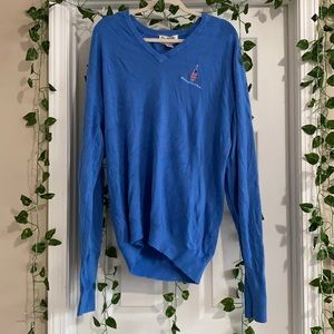 Vintage La mode v neck sweater collab with Clearly Canadian water